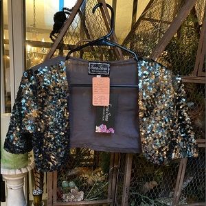 NWT Sara Sara sequins shrug 12 paid 56.00